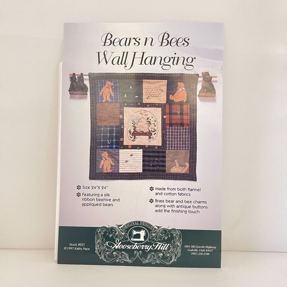 #5453 Bears and Bees Wall Hanging Quilt Sewing Pattern